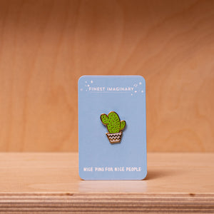 Finest Imaginary Enamel Pin Badge - Cactus Pot