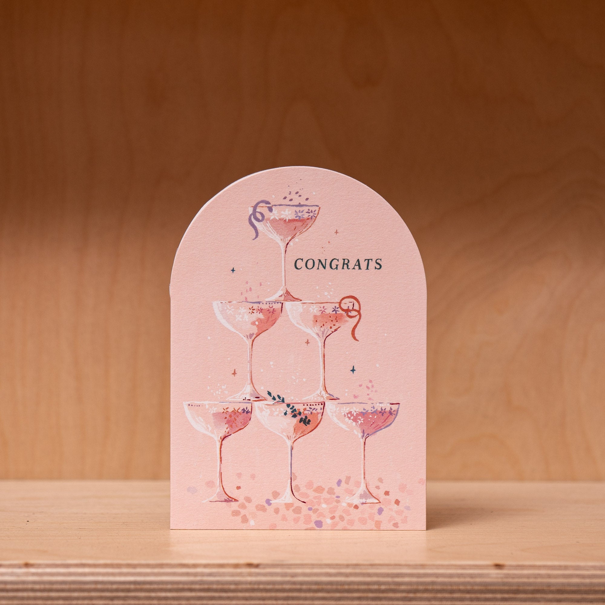 Sister Paper Co. Champagne Congratulations Card