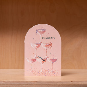 Sister Paper Co. Champagne Congratulations Card