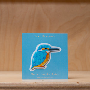 Tom Hardwick Woven Iron-On Patch - Kingfisher