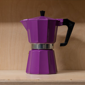 Pezzetti Aluminium 6 Cup Moka Pot - Lilac